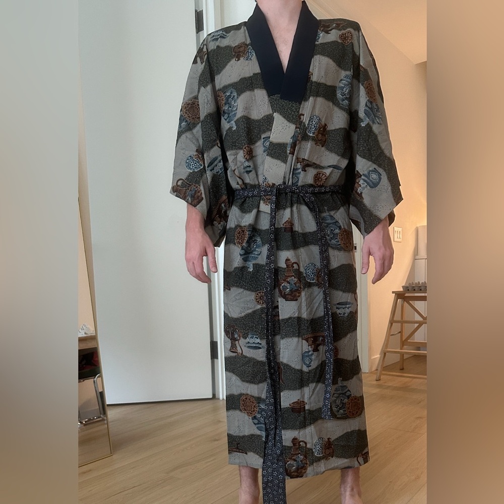 Patterned Kimono Robe - image 1